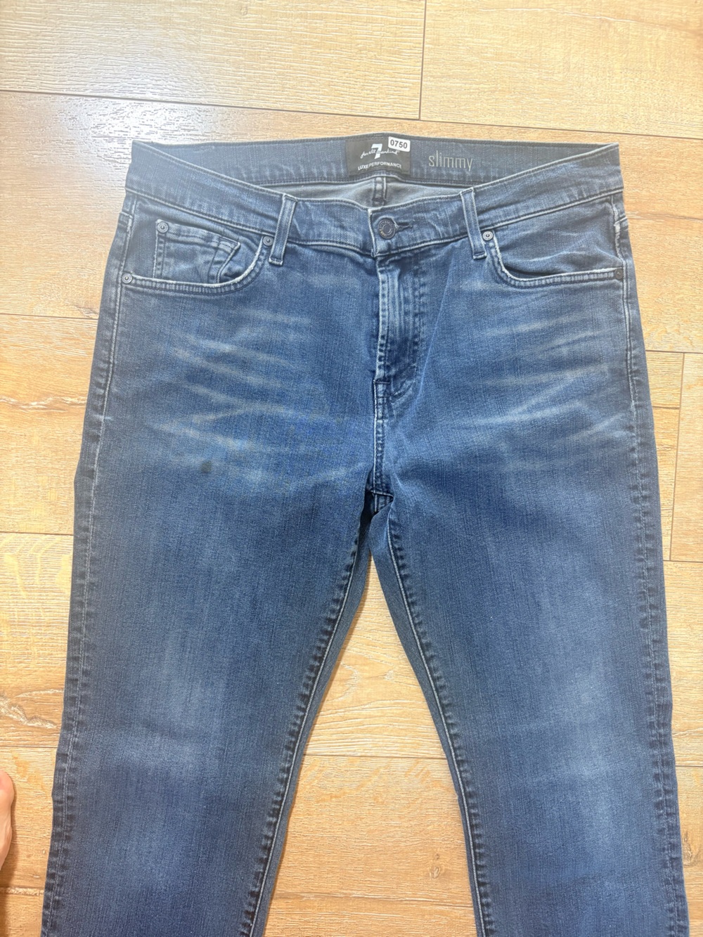7 For All Mankind Slimmy Jeans - Dark Blue Wash Size 34 0750